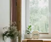 Windows overlook the greenery