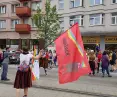 Flaga „Queerce” promująca kielecki marsz równości w Poznaniu
