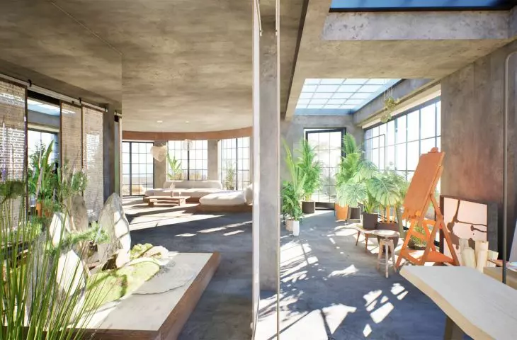 Apartment in the old Wilhelm Kopp Dyeworks in Bydgoszcz by Aleksandra Dywel