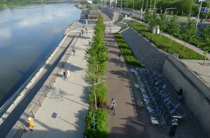 Bulwary nad Wisłą w czasie pandemii