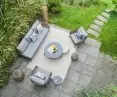 Terrace furniture will also work well in the garden