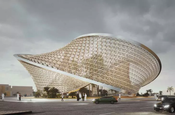 Parametric sculpture in Saudi Arabia