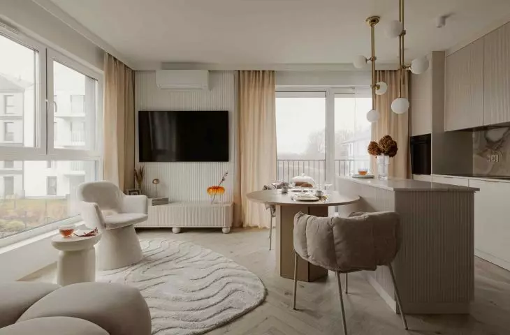Soft minimalism in a Gdynia apartment