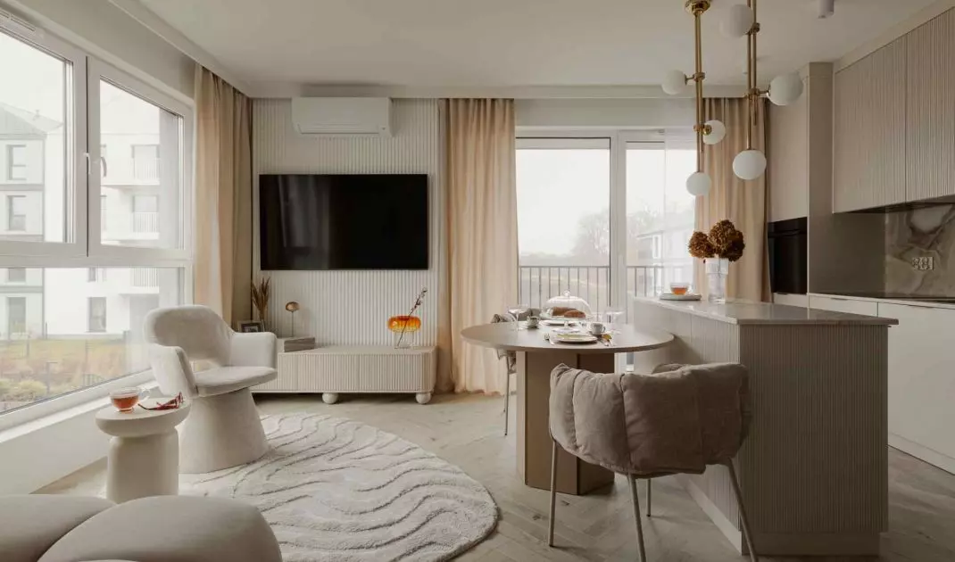 Soft minimalism in a Gdynia apartment