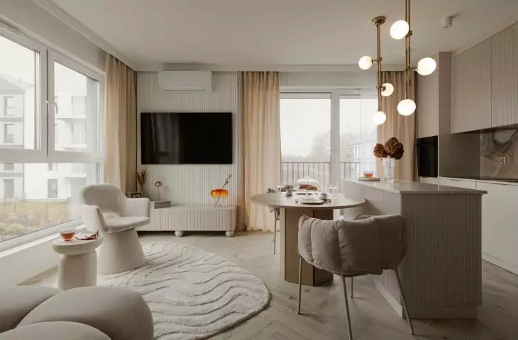 Soft minimalism in a Gdynia apartment