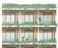 projekt studencki osiedla wielorodzinnego Anny Cukrowskiej z Wydziału Architektury Politechniki Warszawskiej