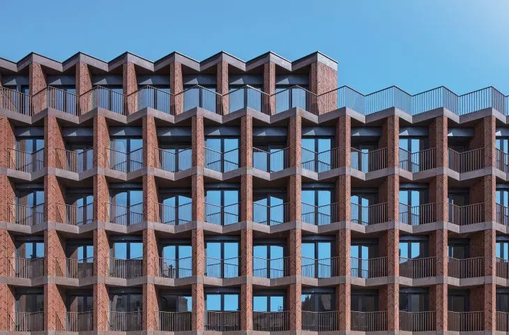 Płytka klinkierowa inwestycyjna   Apartmenty Bernardyńska, Wrocław, projekt: Maćków Pracownia Projektowa, inwestor: Toscom Development, zdjęcie: Fotografia Architektury Maciej Lulko
