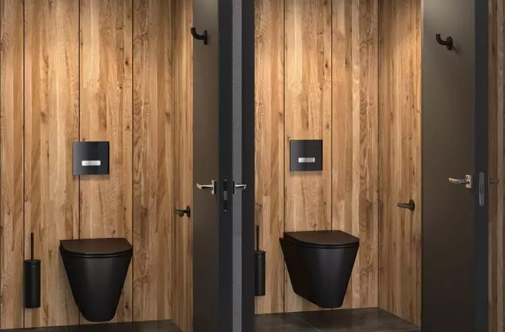 TEMPOFLUX 3 tankless flush system and S21 S stainless steel WC from DELABIE