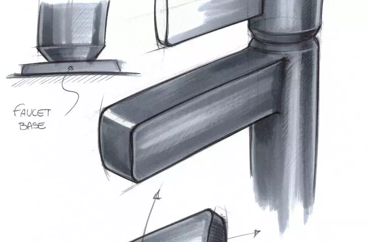 The focal point is the lever - the icon of the entire collection
