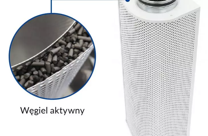 Nawiewnik wyporowy z filtrem węglowym – redukuje gazy i zapachy ale przede wszystkim lotne związki organiczne (LZO/VOC) oraz gazy toksyczne (SO₂, H₂S, NH₃)