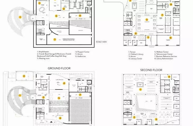 Library floor plans