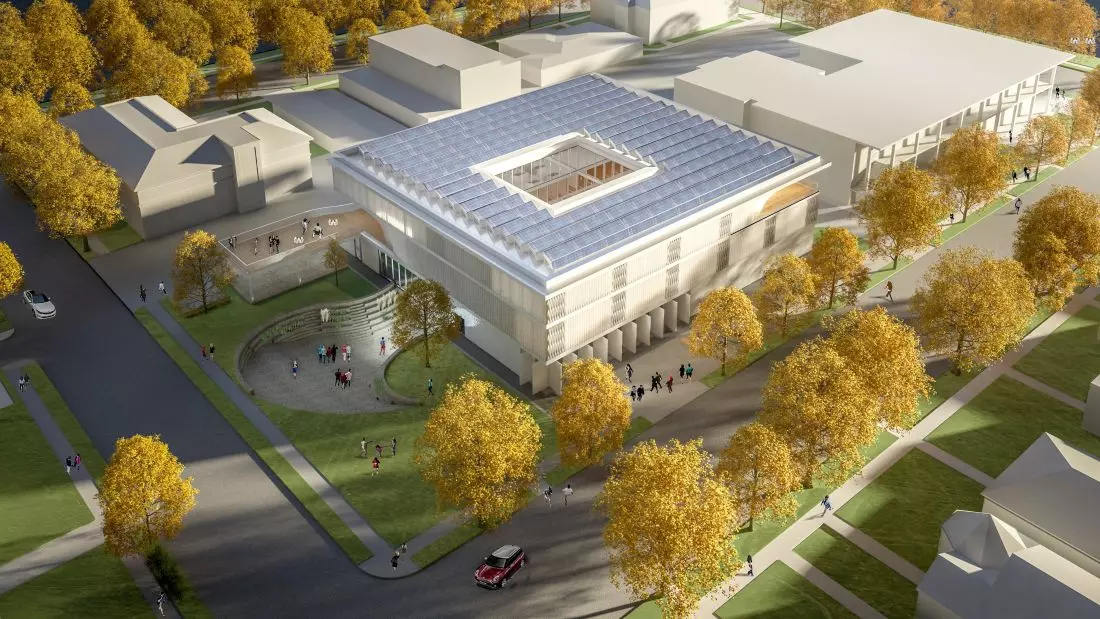 Budynek biblioteki
zaprojektowany przez Polaka
