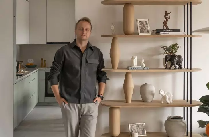 Kamil Paszek in his apartment