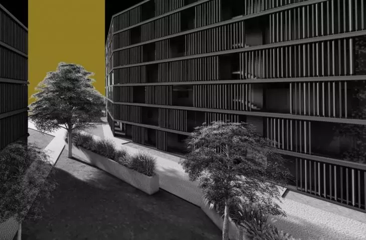 A student project of a multi-family residential building LUXORA by Barbara Kapusta