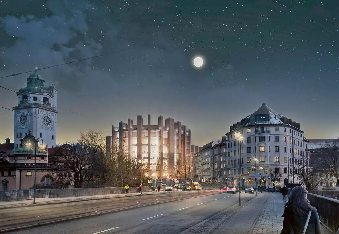 Culture Center Gasteig — pierwsza nagroda w konkursie na projekt centrum kultury w Monachium, proj.: wulf architekten, 2018 © wulf architekten, wizualizacja: Brutal & Delikat
