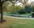 One of the water reservoirs on the territory of Kazimierz Park in Warsaw