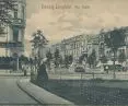 Gdańsk, wrzeszczański rynek z fontanną i skwerem w 1913 r. 