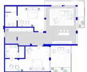 floor plan of a four-bedroom apartment