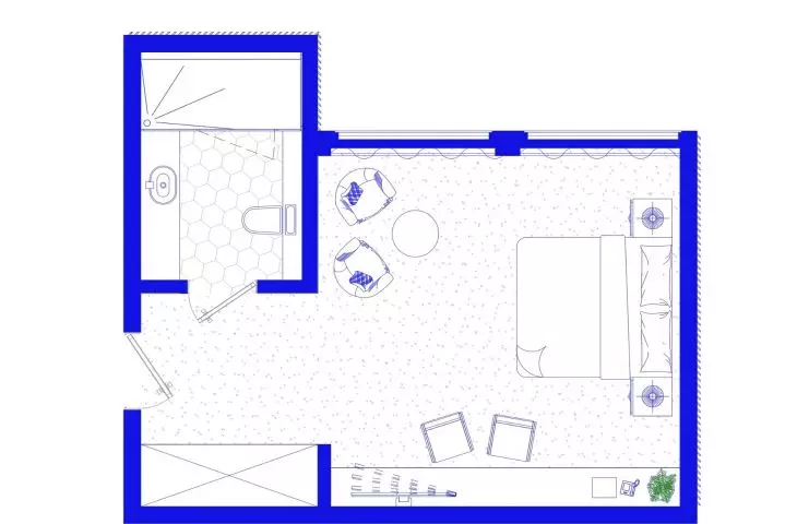 two-person apartment projection