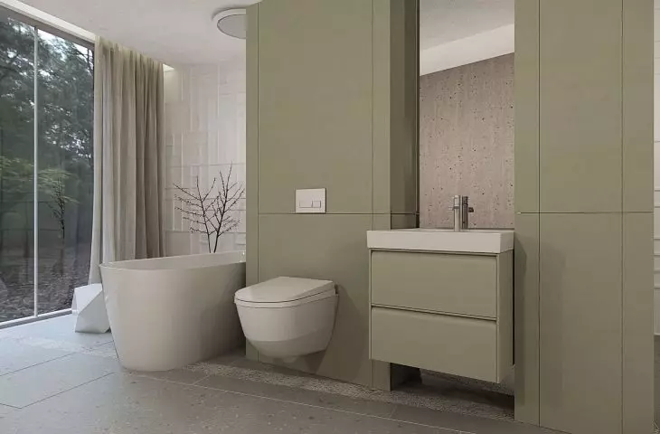 inclusive bathroom with history 