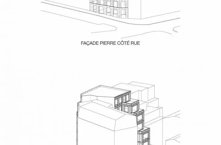 Blok mieszkaniowy przy 18 Rue Pradier w Paryżu