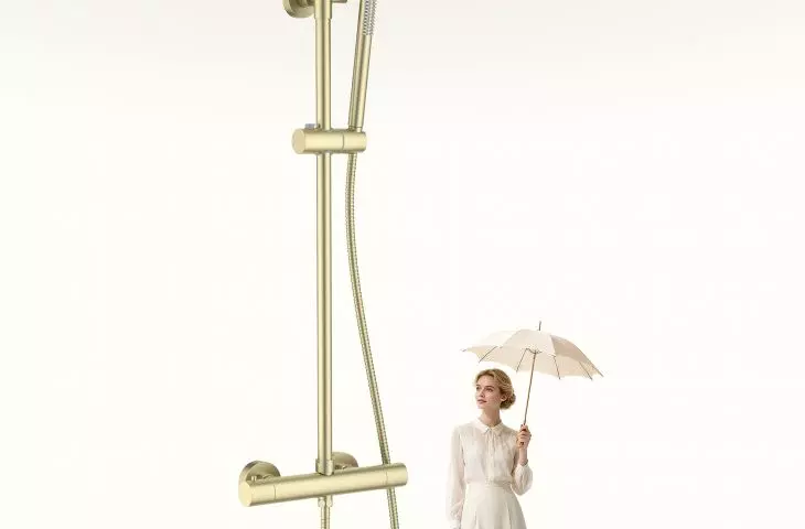 BOSTON BOS-ZKPN.400 TERMO GOLD SUN thermostatic exposed shower set