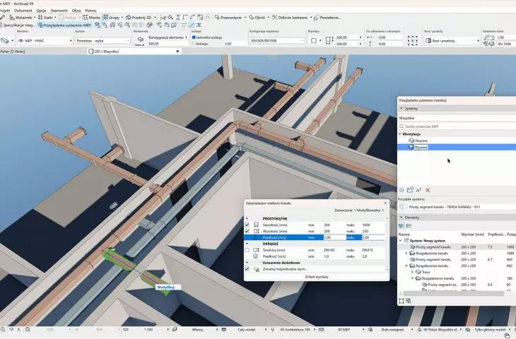 Model analityczny konstrukcji w programie Archicad