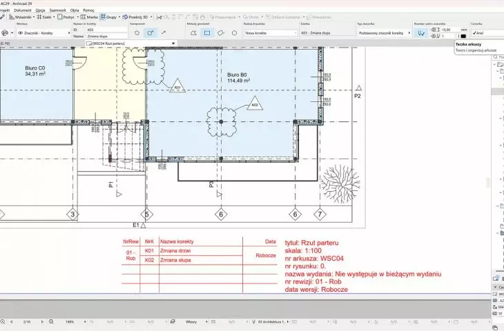 Zarządzanie rewizjami dokumentacji projektowej w programie Archicad