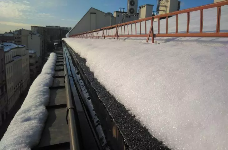 Gutter heating, FroStop system, Warsaw, Poland