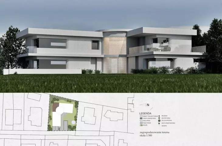 projekt studencki dwóch domów jednorodzinnych Marceliny Grabowskiej i Pauliny Kohnke