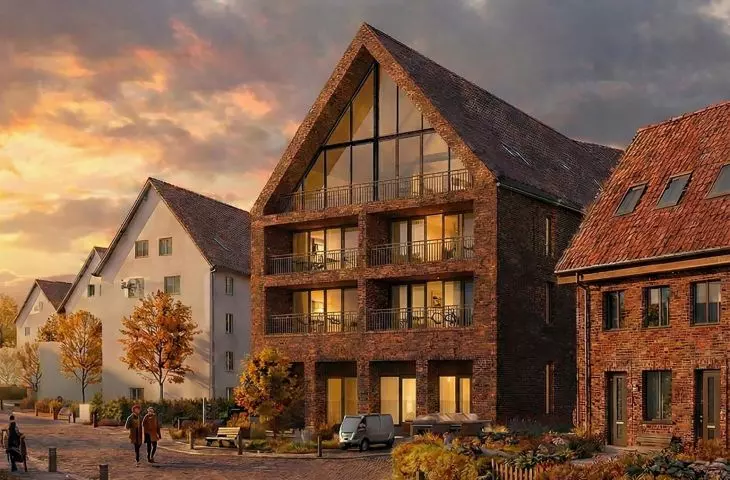 A student project of a development complex in Lidzbark Warmiński, whose author is Natalia Pankova