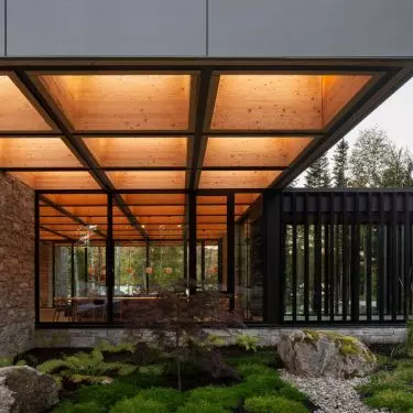 A house on Lac Archambault lake, in the Canadian village of Saint-Donat