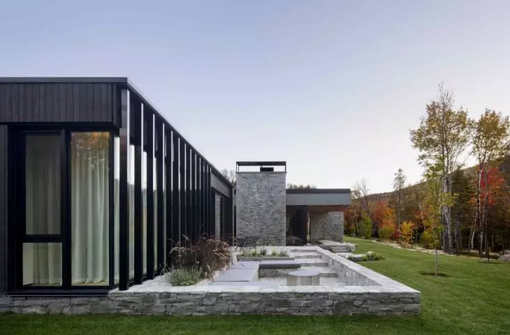 A house on Lac Archambault lake, in the Canadian village of Saint-Donat