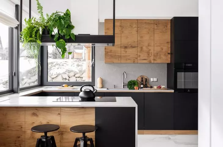 The kitchen connects to the dining room