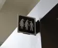 Signage for gender-neutral toilets at the Natural History Museum in Stockholm