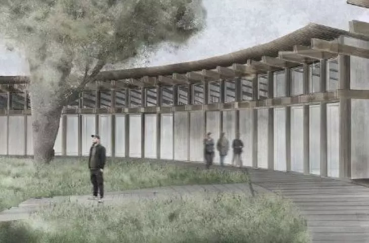 projekt studencki sauny nad Jeziorem Dziekanowskim Huberta Karpiesiuka