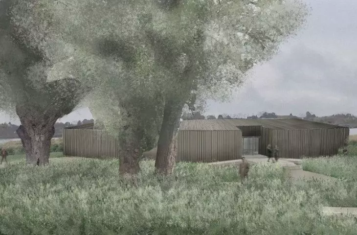 Hubert Karpiesiuk's student project of a sauna on Lake Dean.