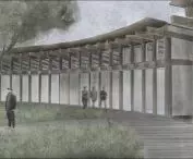 projekt studencki sauny nad Jeziorem Dziekanowskim Huberta Karpiesiuka