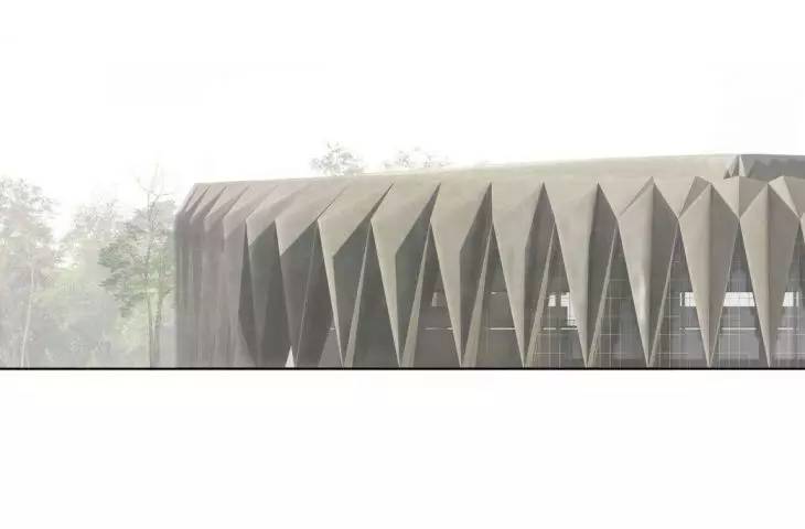 student project of sports arena by Hanna Gabryszewska and Aleksandra Nowosad