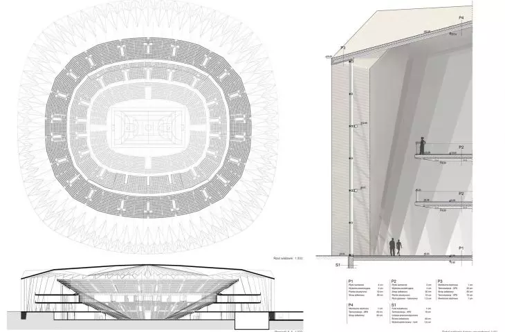 projekt studencki areny sportowej Hanny Gabryszewskiej i Aleksandry Nowosad