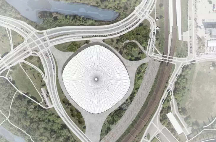 student project of sports arena by Hanna Gabryszewska and Aleksandra Nowosad
