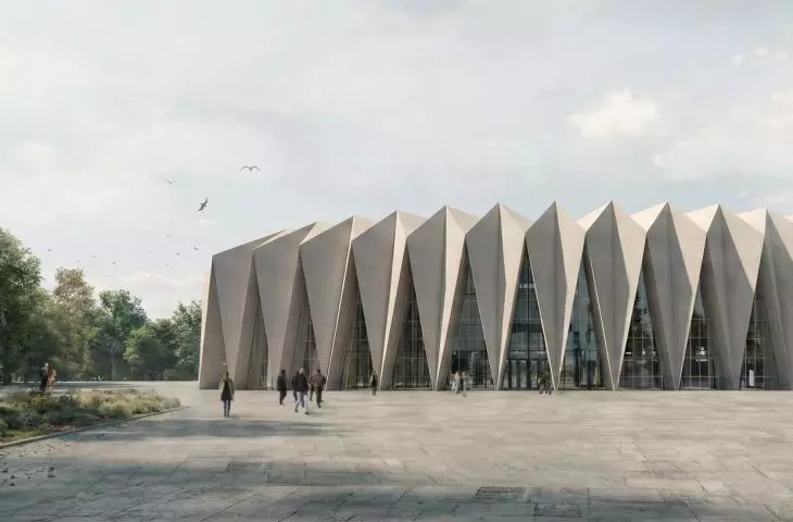 student project of sports arena by Hanna Gabryszewska and Aleksandra Nowosad
