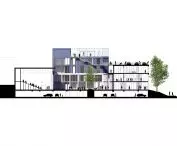 Wild Cultural Courtyard; cross-section