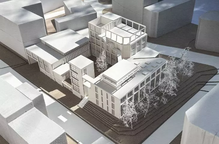 Wildecki Dziedziniec Kultury; widok z lotu ptaka