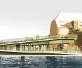 The bridge is an accent on the map of Copenhagen