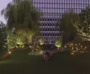 view in the evening