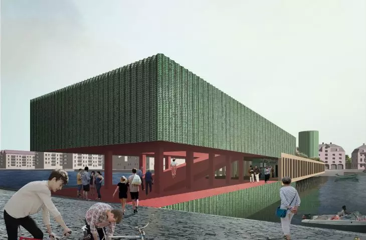Pedestrian and bicycle bridge in Denmark