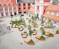 dziedziniec Urzędu Miasta Poznania, proj.: Atelier Starzak Strebicki