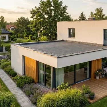 The flat roof in the Polish single-family home has become a mature, technically proven and growing alternative to tradition