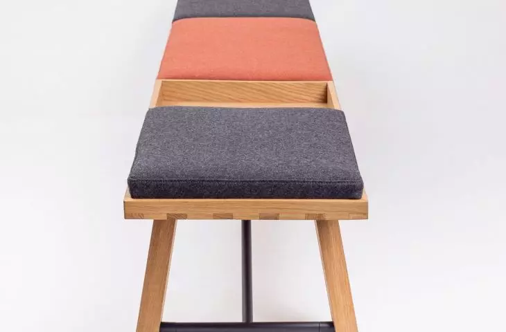 MESO bench has a wooden compartment 